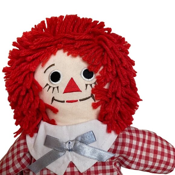 Vintage Classic Raggedy Annn 12" Blue Pants Applause Gingham Top Blue Hat 1991 - Picture 3 of 6